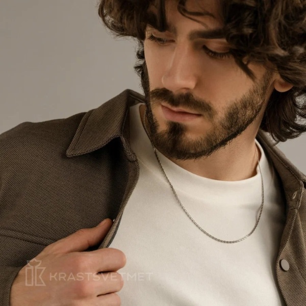 Цепь из серебра 925, плетение «Птичий глаз»